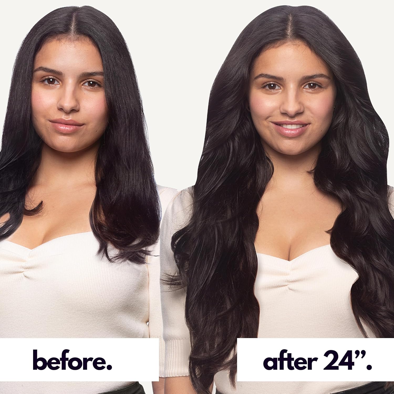 Irresistible Me Real Human Hair Extensions Clip Ins – 100% Human Hair Clip In Extensions for Length & Volume – Invisible Extension – Heat Resistant & Dyeable – Natural Black, 14 Inches