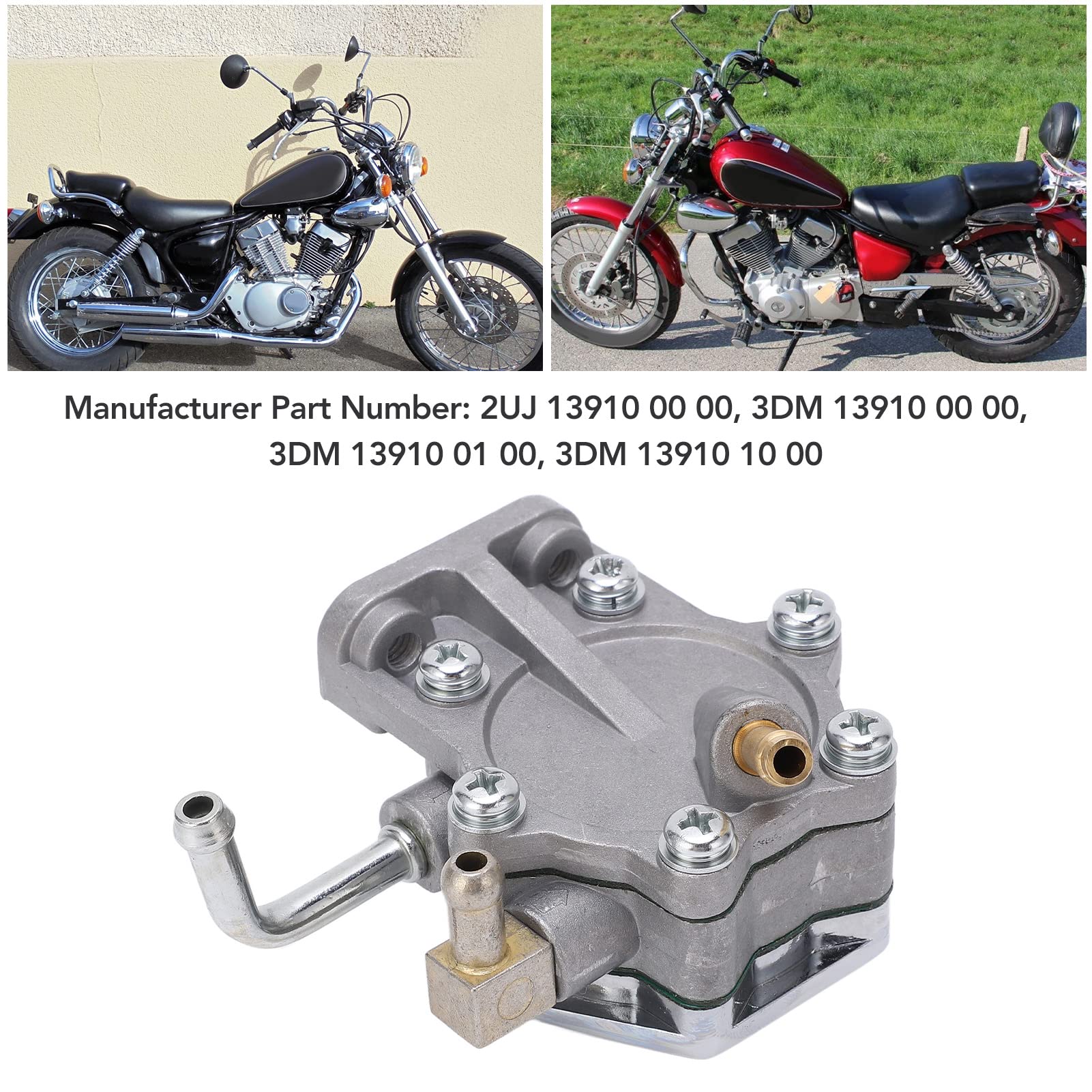 Ensemble de Pompe à Carburant 2UJ 13910 00 00 Pompe à Essence de Moto en Métal pour XV125 Virago 125 1997‑1999