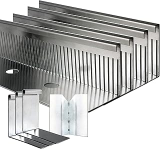 Premium Kiesfangleiste Aluminium 10 Meter x 100mm KantFuchs24 langlebiger Randabschluss Kiesbeläge Dachbegrünungen Flachdächer Made in Germany 4x 2,50 Meter inklusive 3x Stoßverbinder 1x Eckverbinder