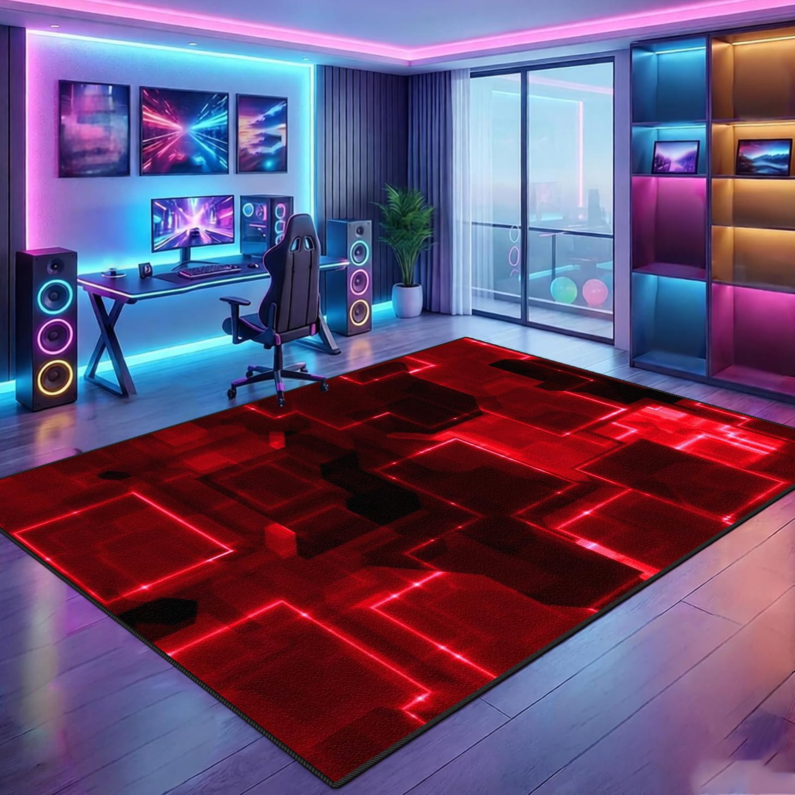 Tapis gamer pour salle de jeu et décoration de chambre d'ado