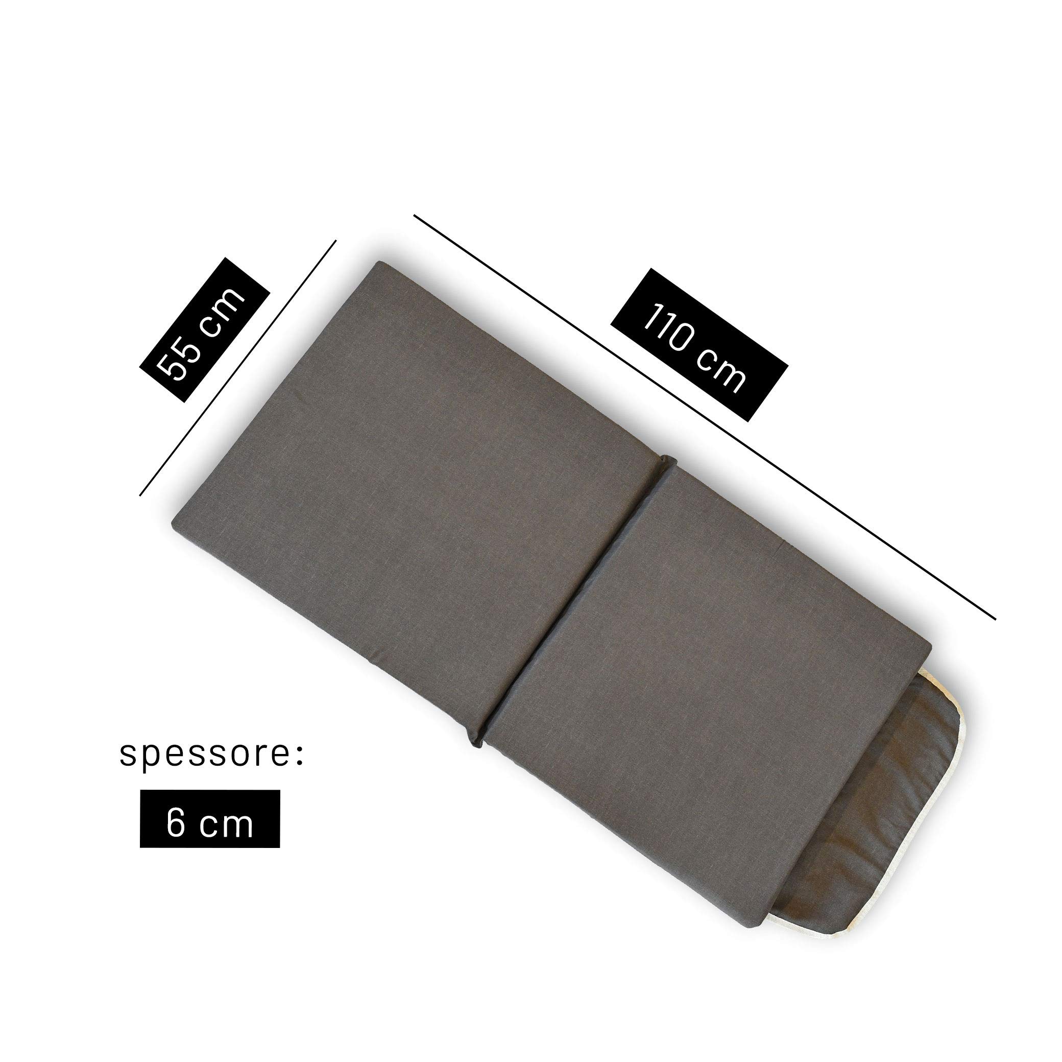 TECNOWEB Cuscini per Dondolo 4 posti Sfoderabile - Incluso Anche Il tettuccio Coordinato - 100% Made in Italy - Ideale per Esterni (Giardini e Cortili) - Telaio Non Incluso