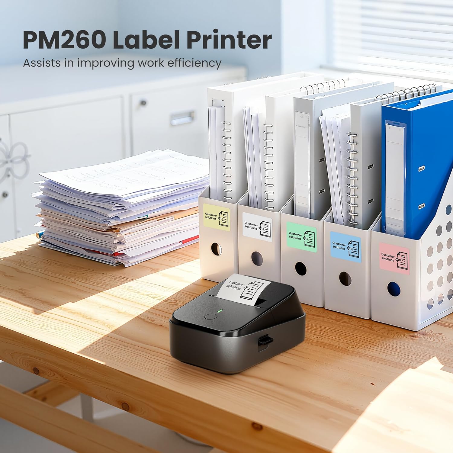 Label Maker Machine with Tape, 2 Inch Bluetooth Thermal Label Printer, Inkless Portable Sticker Printer with Multiple