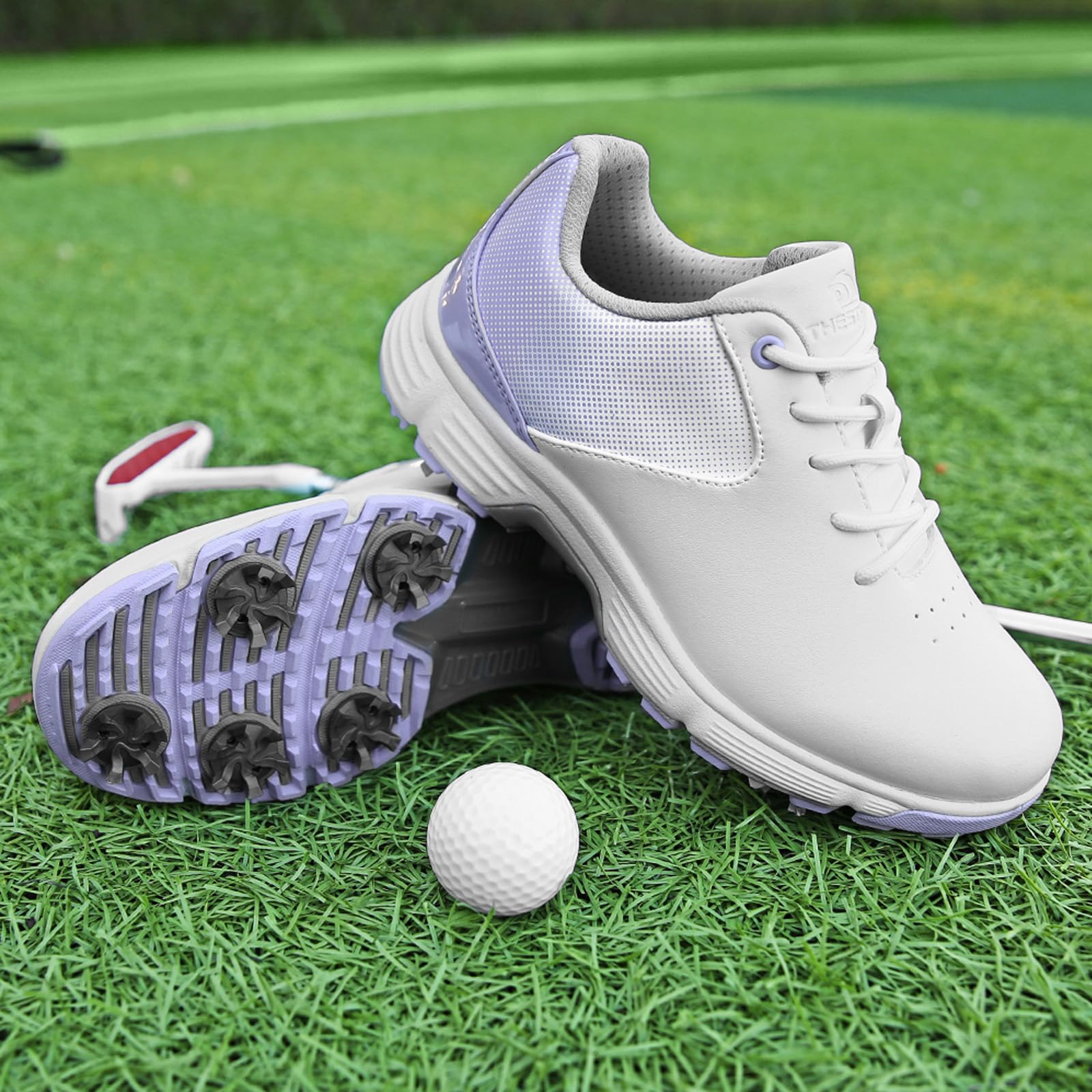Donna Scarpe da Golf, Impermeabili Leggere per Stivali da Golf con Punte, Scarpe da Golf Femmina Antiscivolo per Allenamento Taglie 36-43