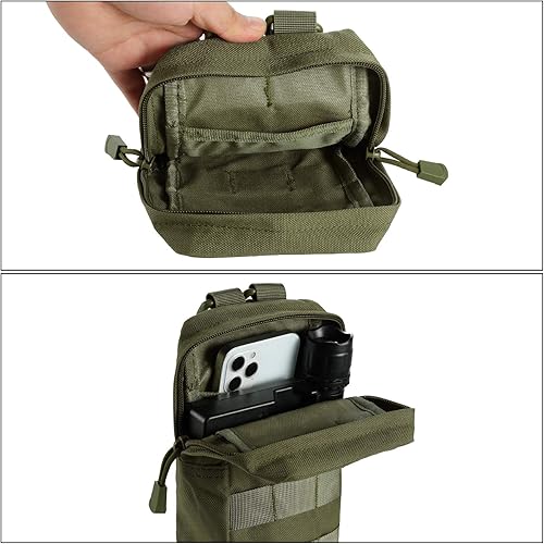 Miniatura 5 de FRTKK Paquete de 2 bolsas Molle  táctica compacta resistente al agua EDC bolsa pequeña utilidad