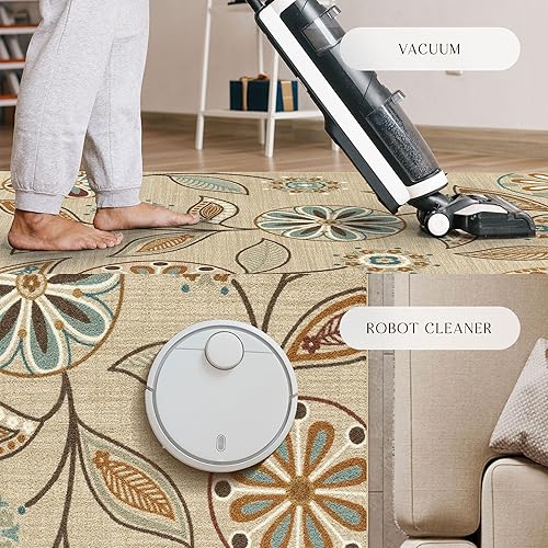 Miniatura 9 de Maples Rugs Reggie - Alfombra antideslizante para pasillo (fabricada en Estados Unidos), color beige, 2 x 10 pies