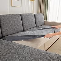 Vista 30 de Funda elástica para sofá seccional, múltiples patrones y colores, diseño de funda de sofá para respaldo (1 unidad)