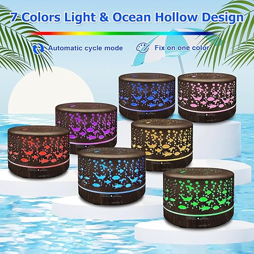 Miniatura 5 de Difusores para aceites esenciales para habitación grande con RC, difusores de aceite esencial de 21.1 onzas líquidas para el hogar, apagado