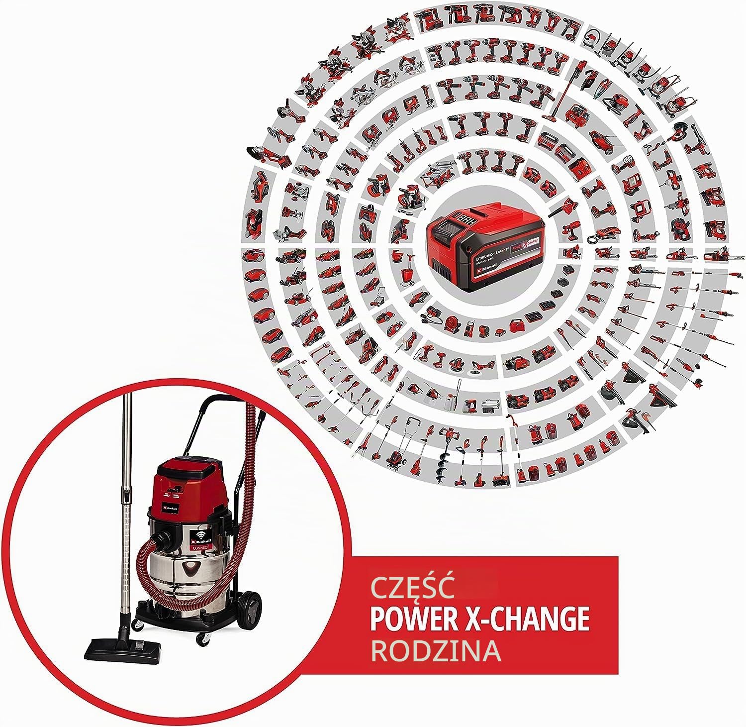 Einhell Professional Akumulatorowy odkurzacz do pracy na sucho i mokro TP-VC 36/30 Li S-Solo Power X-Change (Li-ion, 36 V, funkcja łączności, tryb ECO/BOOST, bez akumulatora i ładowarki)