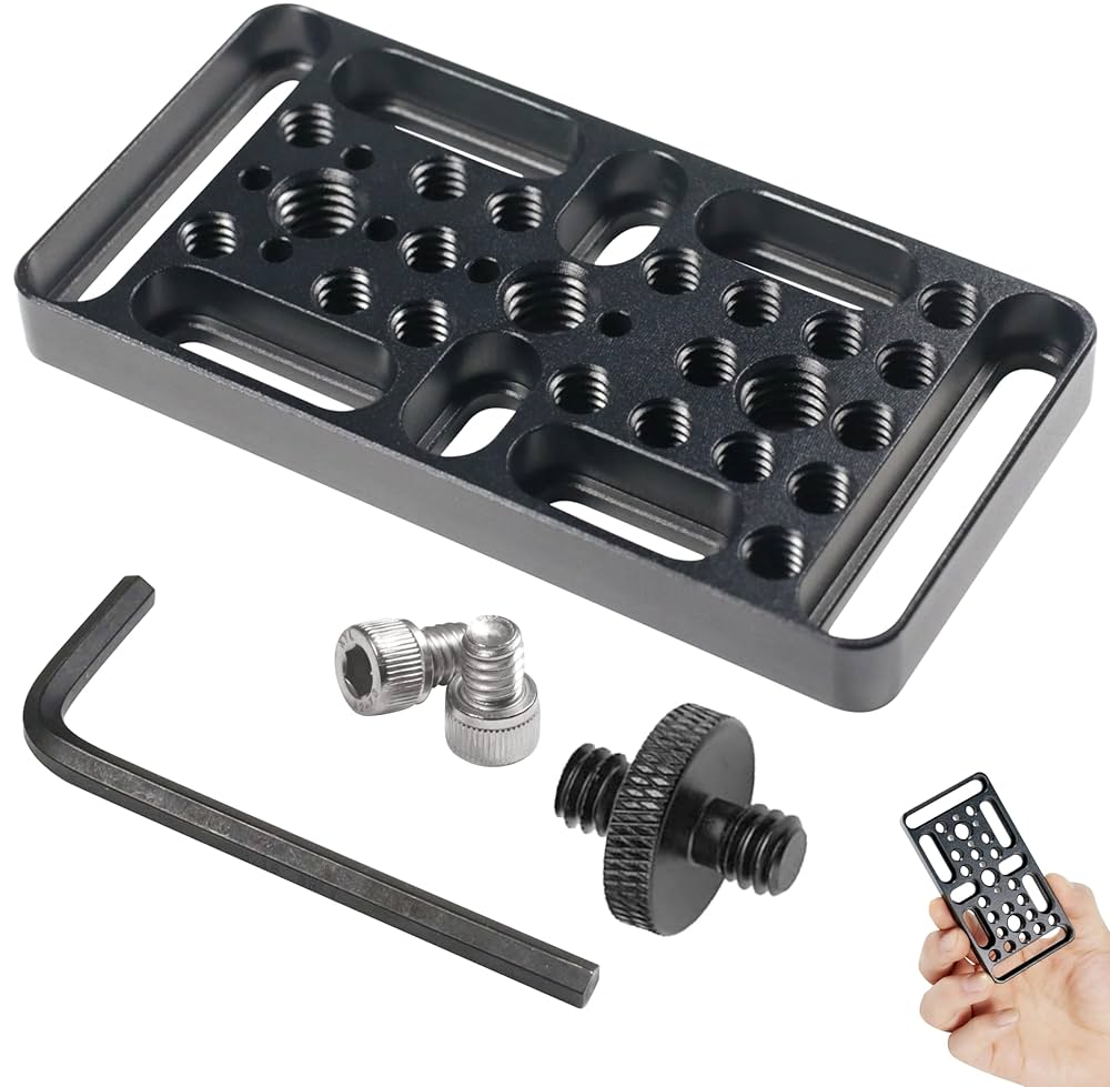 Amazon | チーズプレート カメラ ビデオ 撮影サポート 1/4