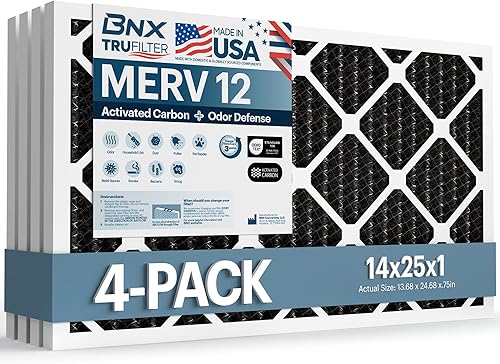 Miniatura 149 de BNX TruFilter - Filtro de aire 14 x 25 x 1 MERV 8, electrostático plisado para defensa contra polvo y mascotas, para aire acondicionado, HVAC