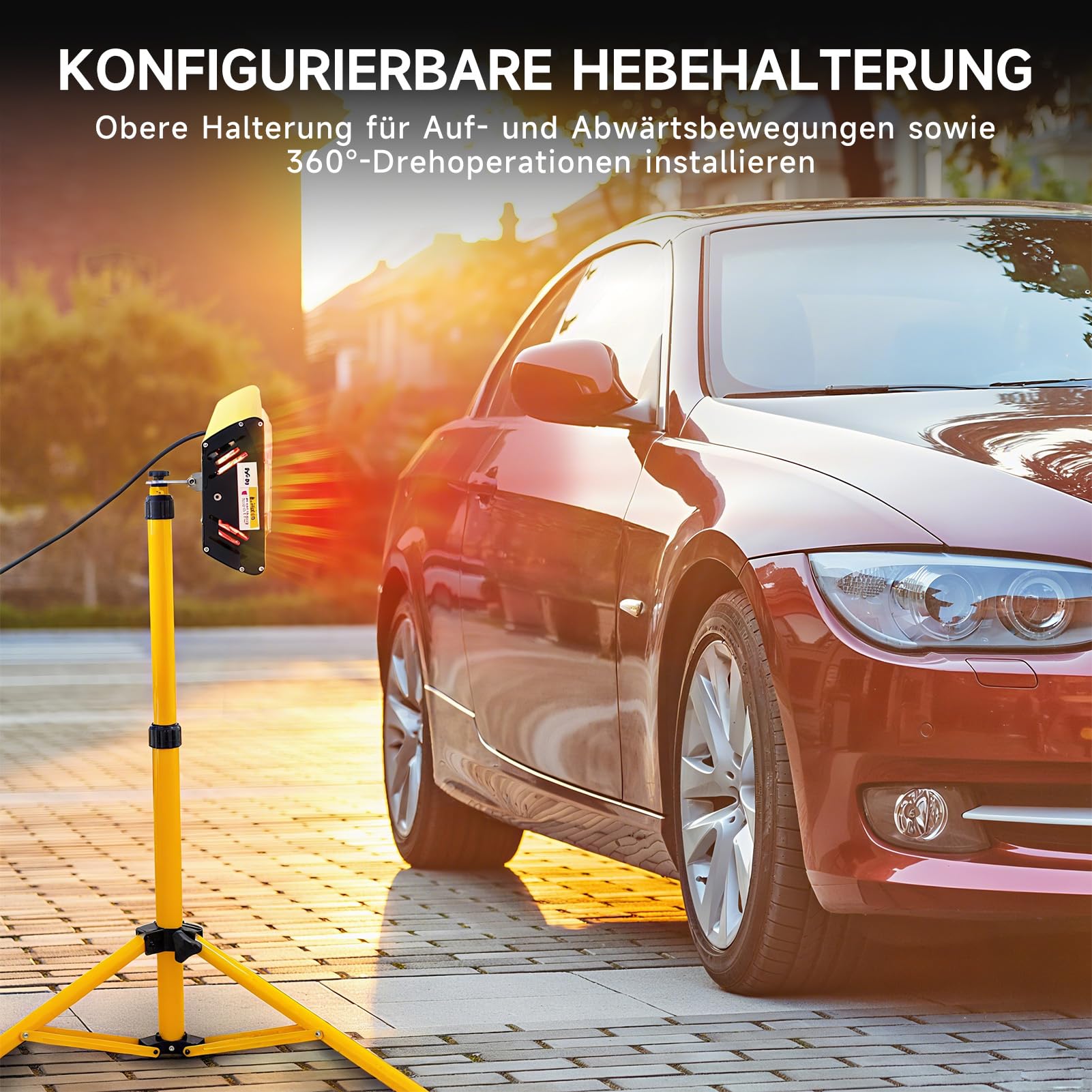 DATOUBOSS 2000W Infrarot Lacktrockner Strahler Infrarot Lacktrockner Lampe mit verstellbarem Ständer Kurzwellen-Infrarot-Lackhärtungslampe für Auto Karosserie Reparatur, Lackierarbeiten