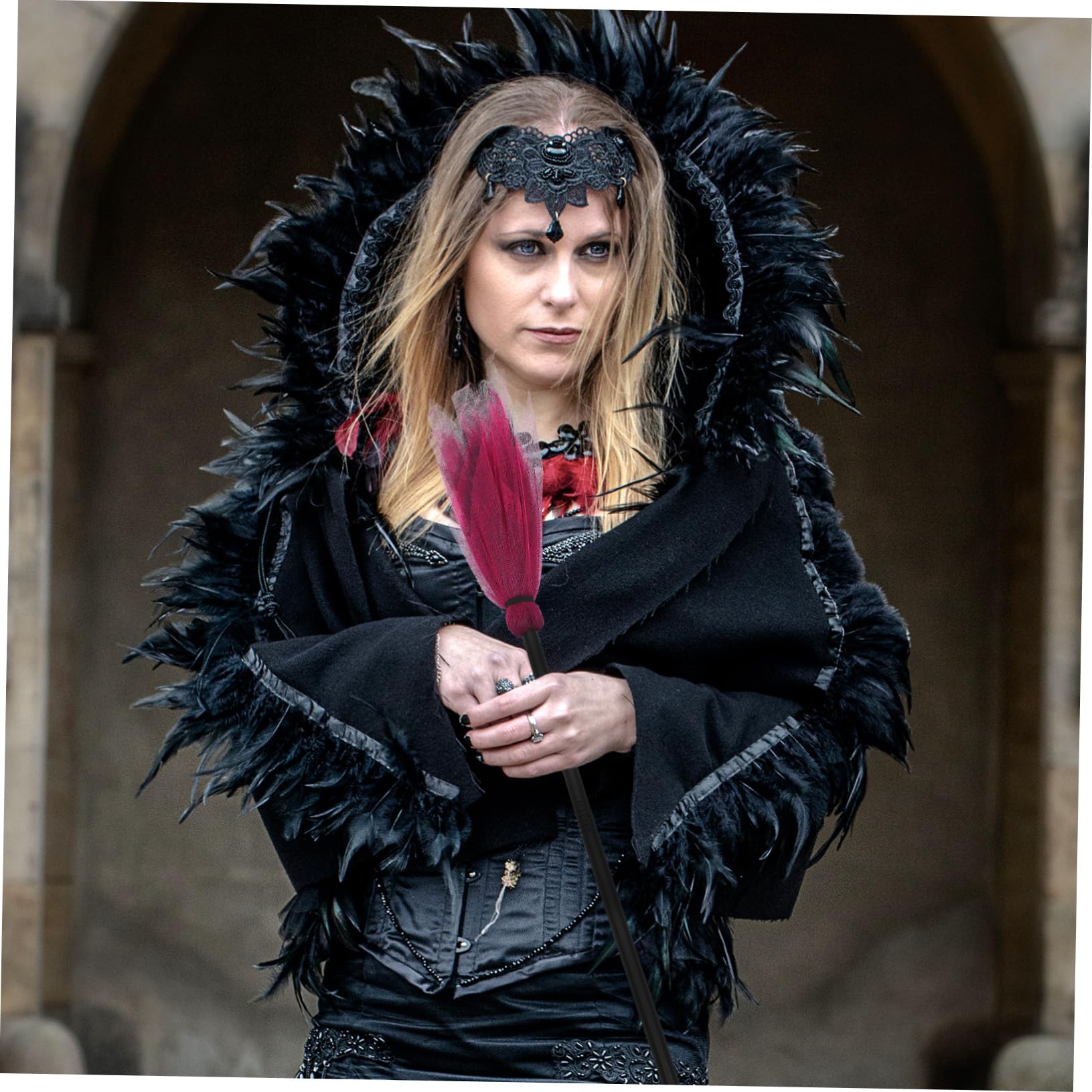 BUTIFULSIC 1 Set Witch Broom Halloween Show Broom Halloween Performance Prop Besom for Halloween Broom Ornament Halloween Props Halloween Broom Halloween Besom Prop Halloween Party Broom