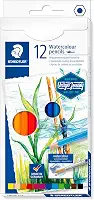 Lápis de Cor Aquarelável Hexagonal, Staedtler, 1461OC C12, 12 Cores