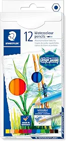 Lápis de Cor Aquarelável Hexagonal, Staedtler, 1461OC C12, 12 Cores