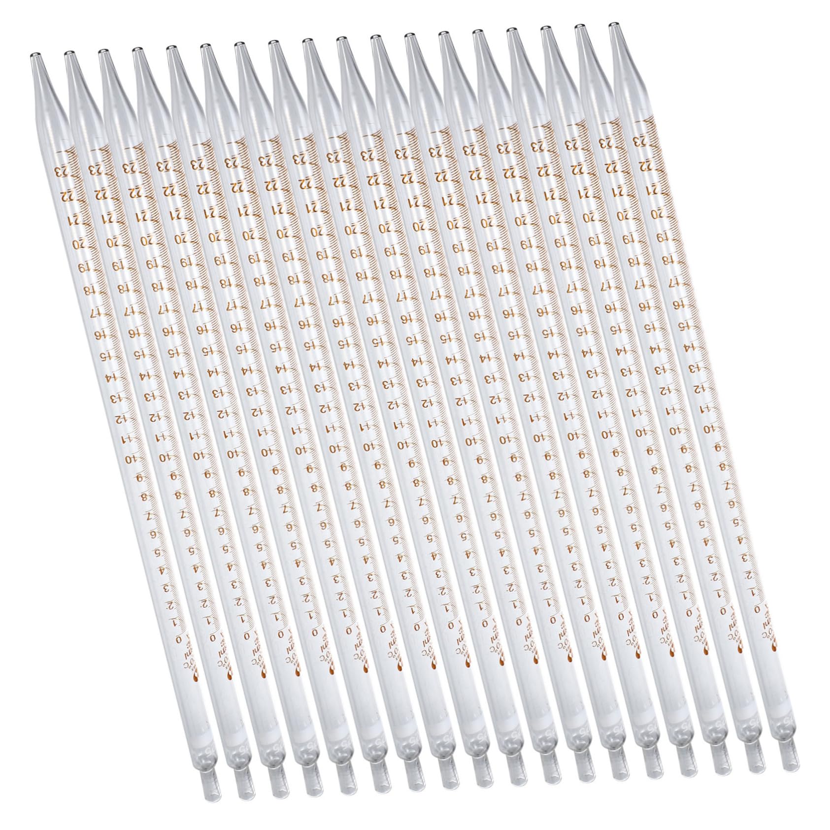 Ciieeo 20 Pipetas de Vidrio Escala, Goteros Graduados para Laboratorio y Cocina