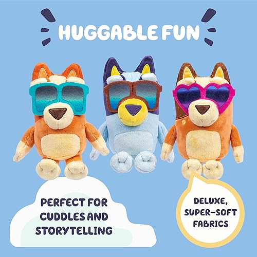 Miniatura 5 de Bluey Big Heeler - Coche de juguete familiar para niños pequeños, bingo y amigos de peluche, almacenamiento de capucha de apertura, juguetes de