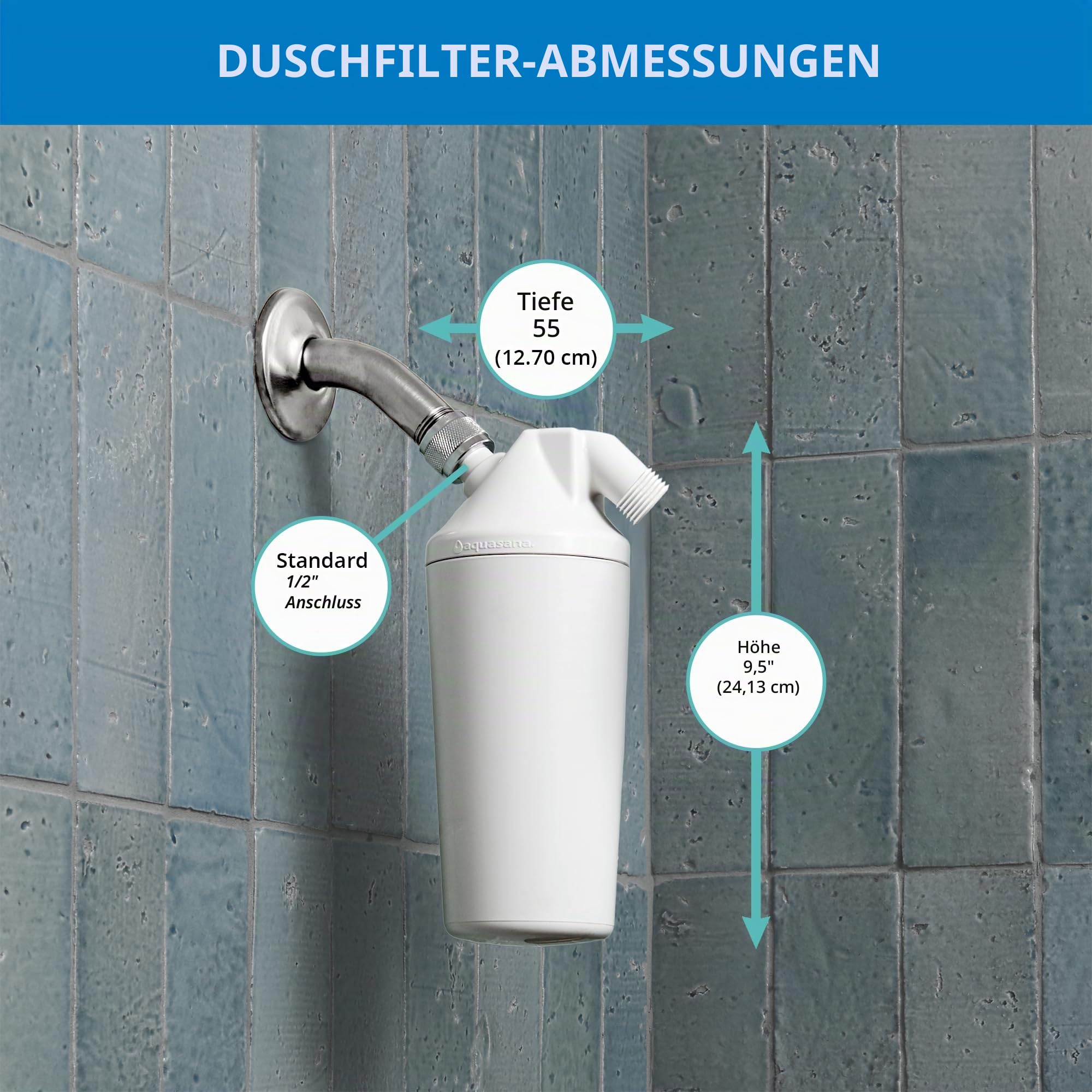 Aquasana AQ-4100NSH Premium Shower Filter without Shower Head by Aquasana