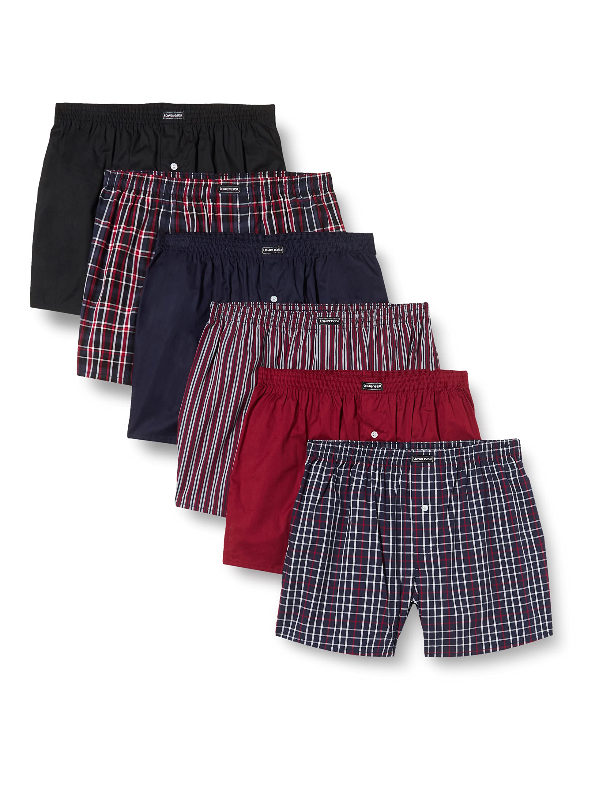 Lower East Le150, Boxer Americani Pacco da 6 e Pacco da 10 Uomo