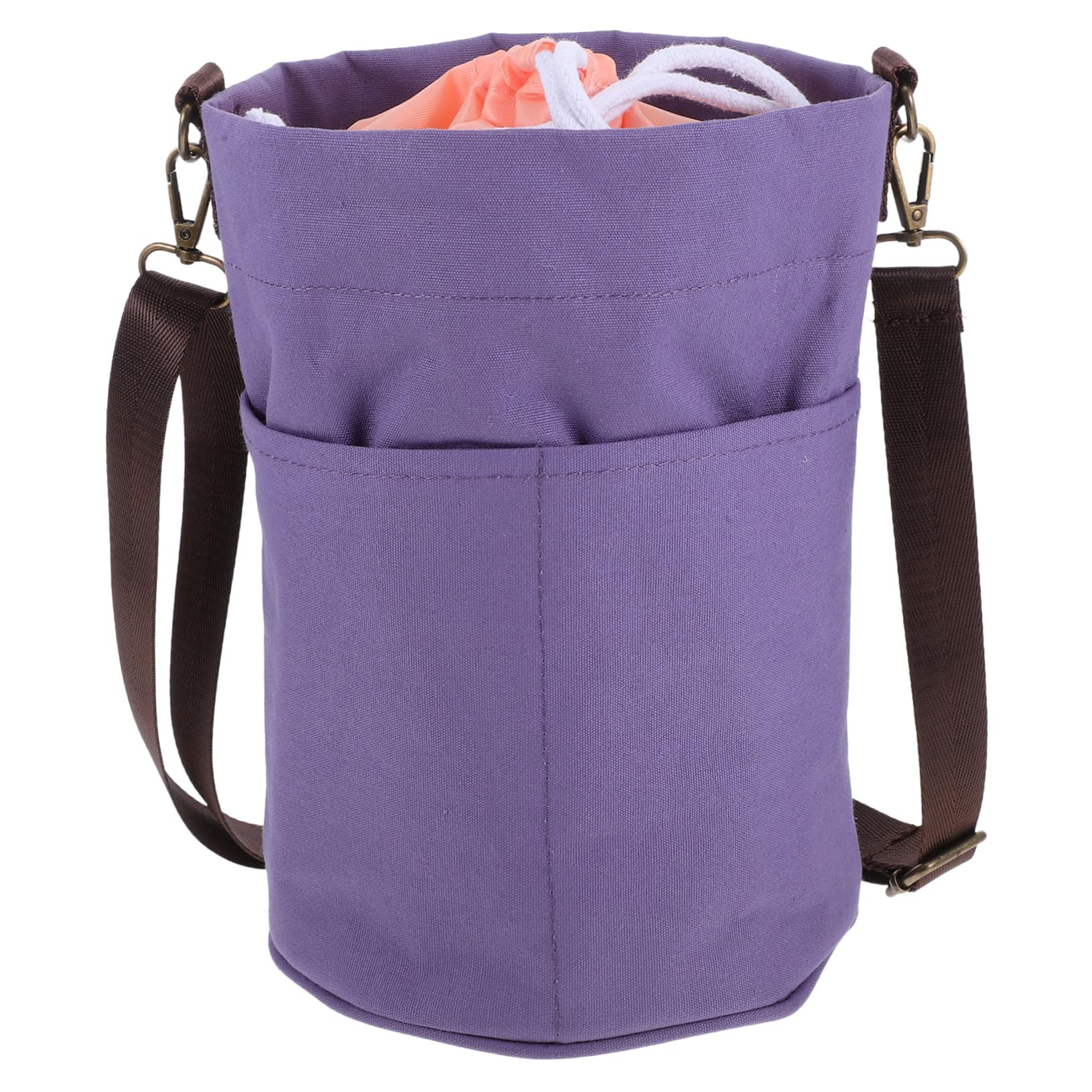 Bolsa de Lona para Crochet, Organizador Cilíndrico Cordón