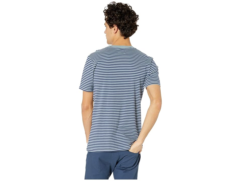 

Brixton Pablo Short Sleeve Knit (Blue Stone) Men's Clothing