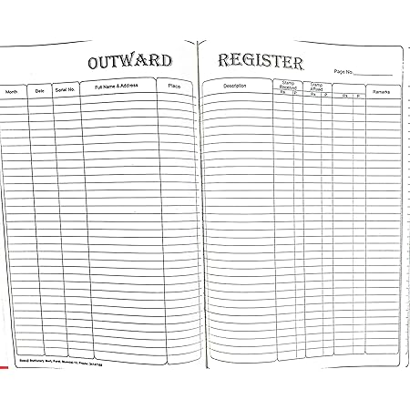 ATISHAY Inward Register, 34Cm × 20Cm, 300 Pages, Pack of 1 : Amazon.in ...