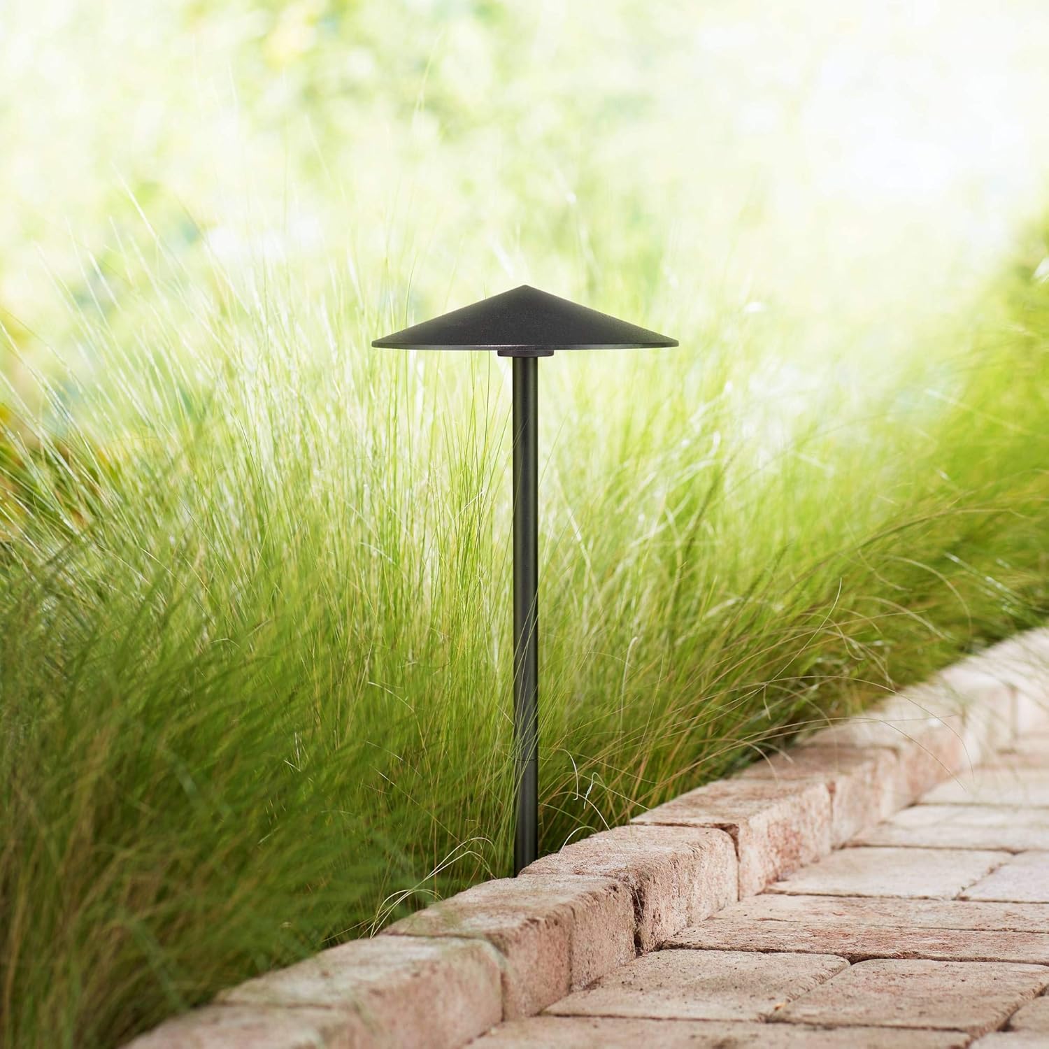 John Timberland Chesapeake 21 1/2" High Modern Outdoor Landscape Path Light Porch House Exterior Outside 3 Watt LED Bulb Weatherproof Black Metal Metal Shade Front Door Patio Garage Home Deck