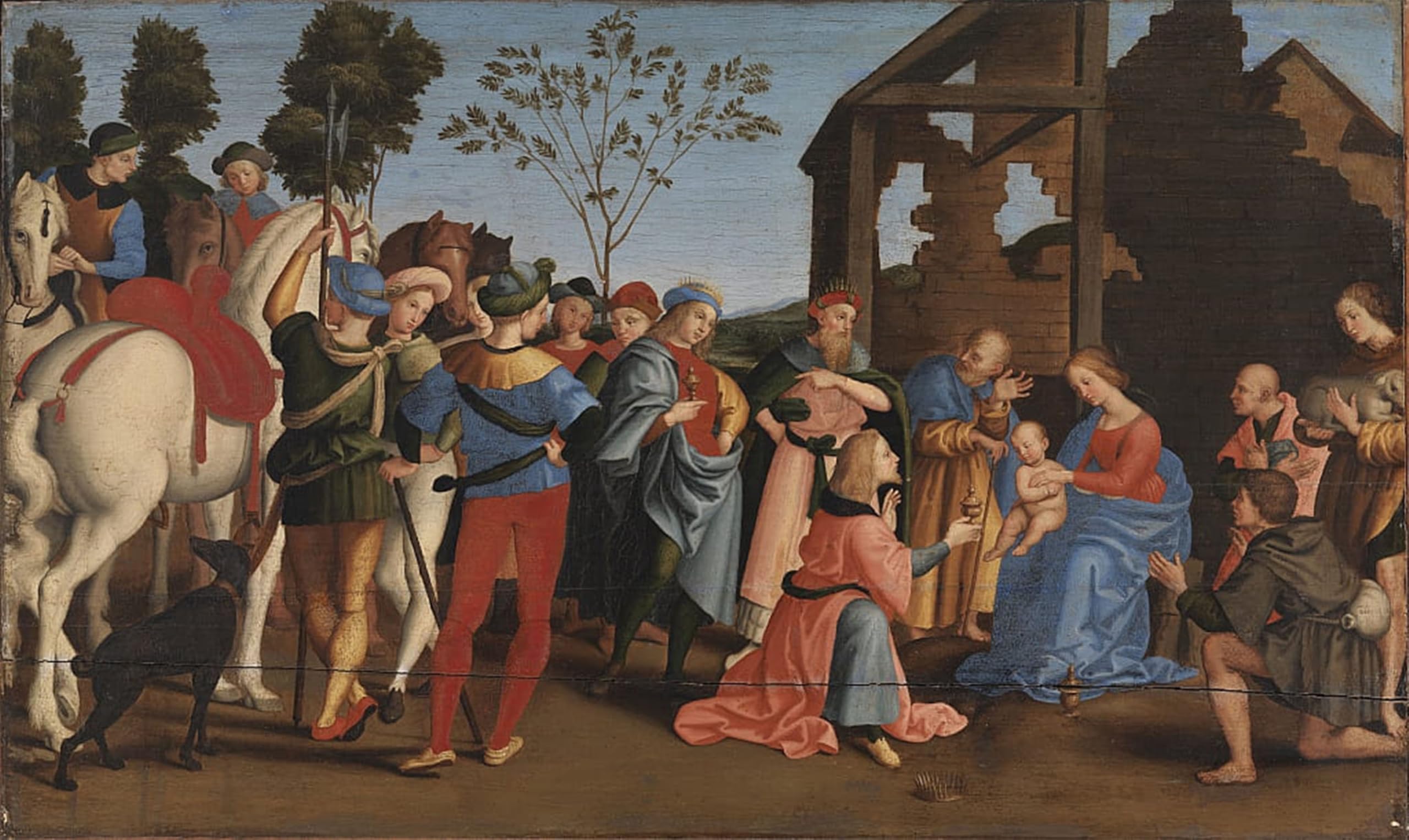 POSTERIIk Famous Print Pop Art Wall Art Graffiti the Adoration of the Kings by Raphael Art Prints for Home Decor 60x90cm