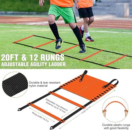 Miniatura 5 de Porterías de fútbol de 12 x 6 pies para patio trasero, equipo portátil de entrenamiento de portería de fútbol, base de metal plegable con pelota de