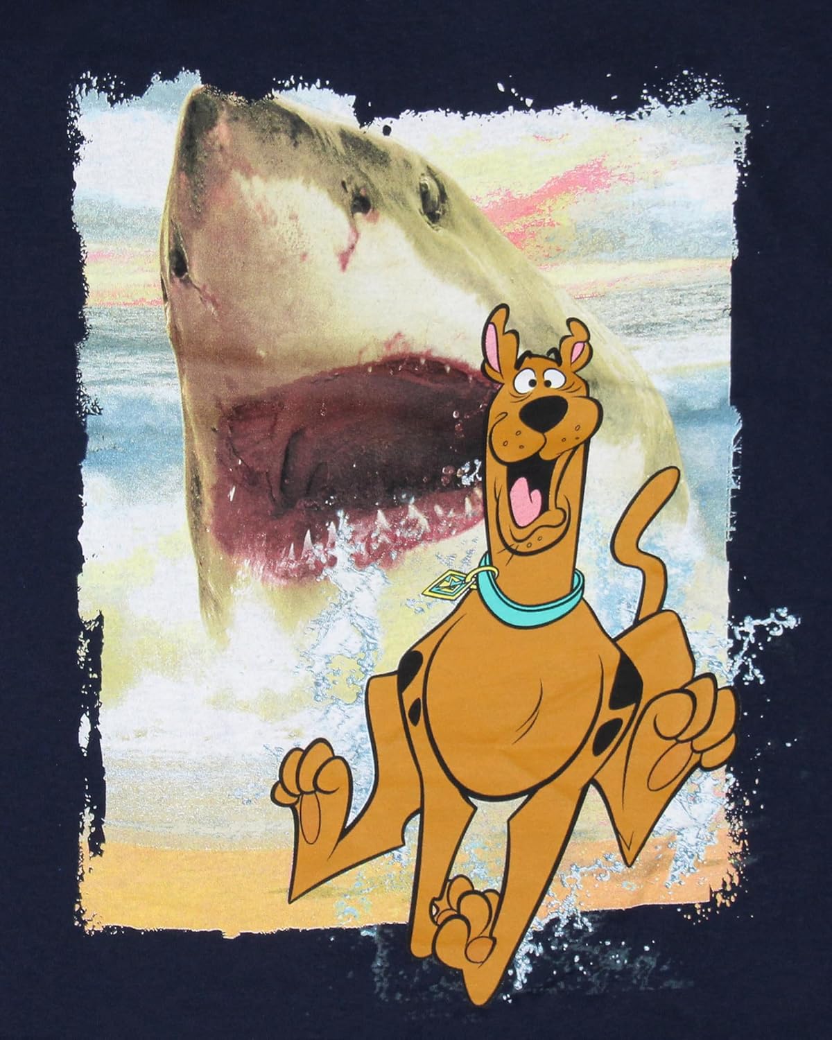 Scooby-Doo Boys' Shark Chasing Scooby Print Design T-Shirt - Image 2