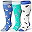 LEVSOX Wide Calf Compression Socks for Women Men Plus Size 15-20 mmHg Extra Large Knee High Support Sock for Nurses Pregnant Travel