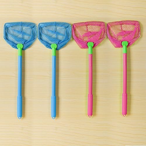 Miniatura 2 de Coopay 4 redes de pesca para niños, redes de pesca para atrapar insectos, redes de mariposas y peces juguetes de playa para niños que juegan al aire