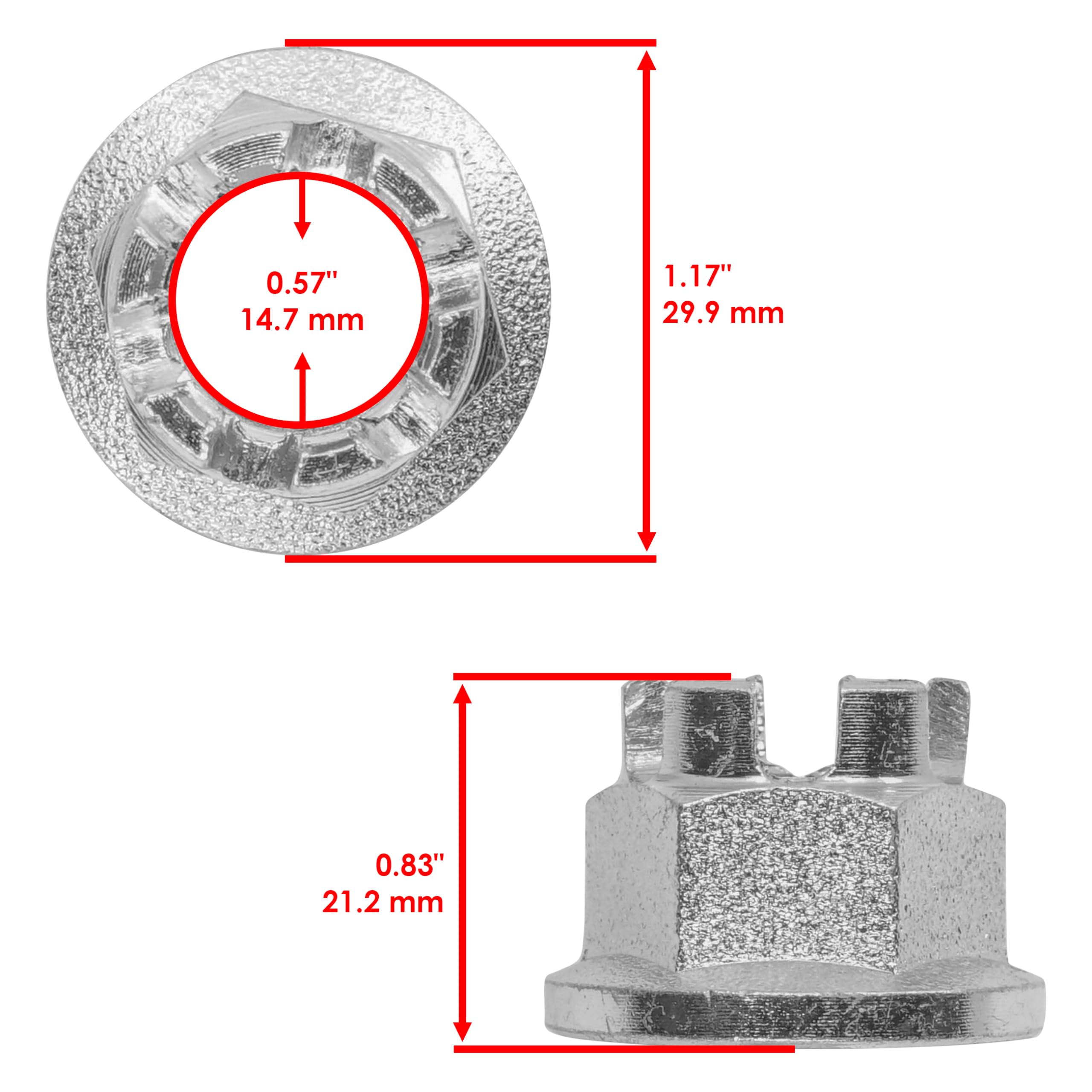 Amazon.com: Caltric Castle Nut Compatible with Honda Rincon 650