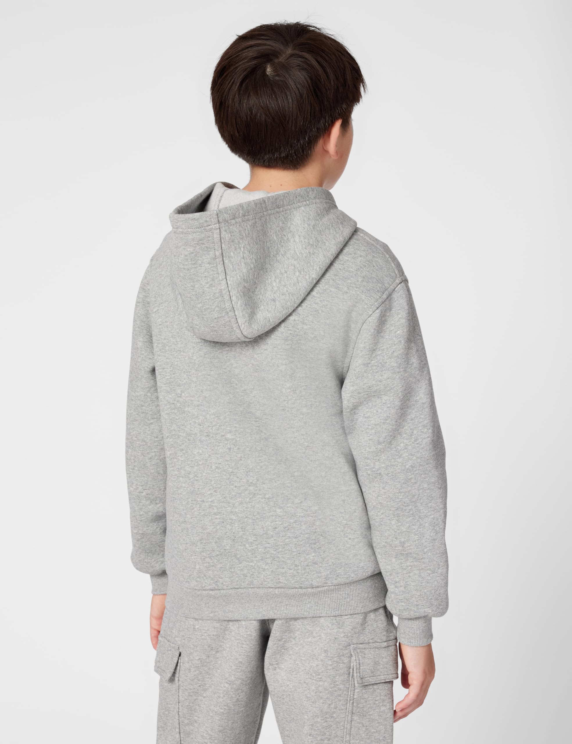 Nike Felpa da Ragazzi con Cappuccio e Zip Club Fleece Grigia