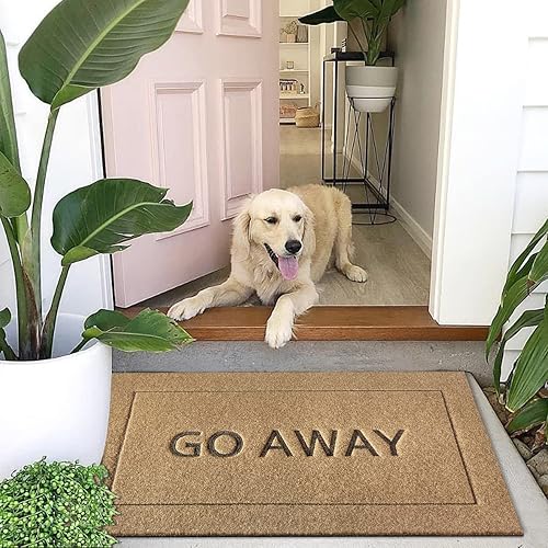 Miniatura 5 de JJUUYOU Felpudo grande para puerta delantera, divertido tapete de bienvenida para porche, goma antideslizante duradera de perfil bajo, tapete de