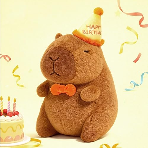 Miniatura 15 de Capybara - Lindos animales de peluche Capybara de 9.8 pulgadas con mochila de tortuga, juguetes de peluche Kawaii Capibara para niños, roedores