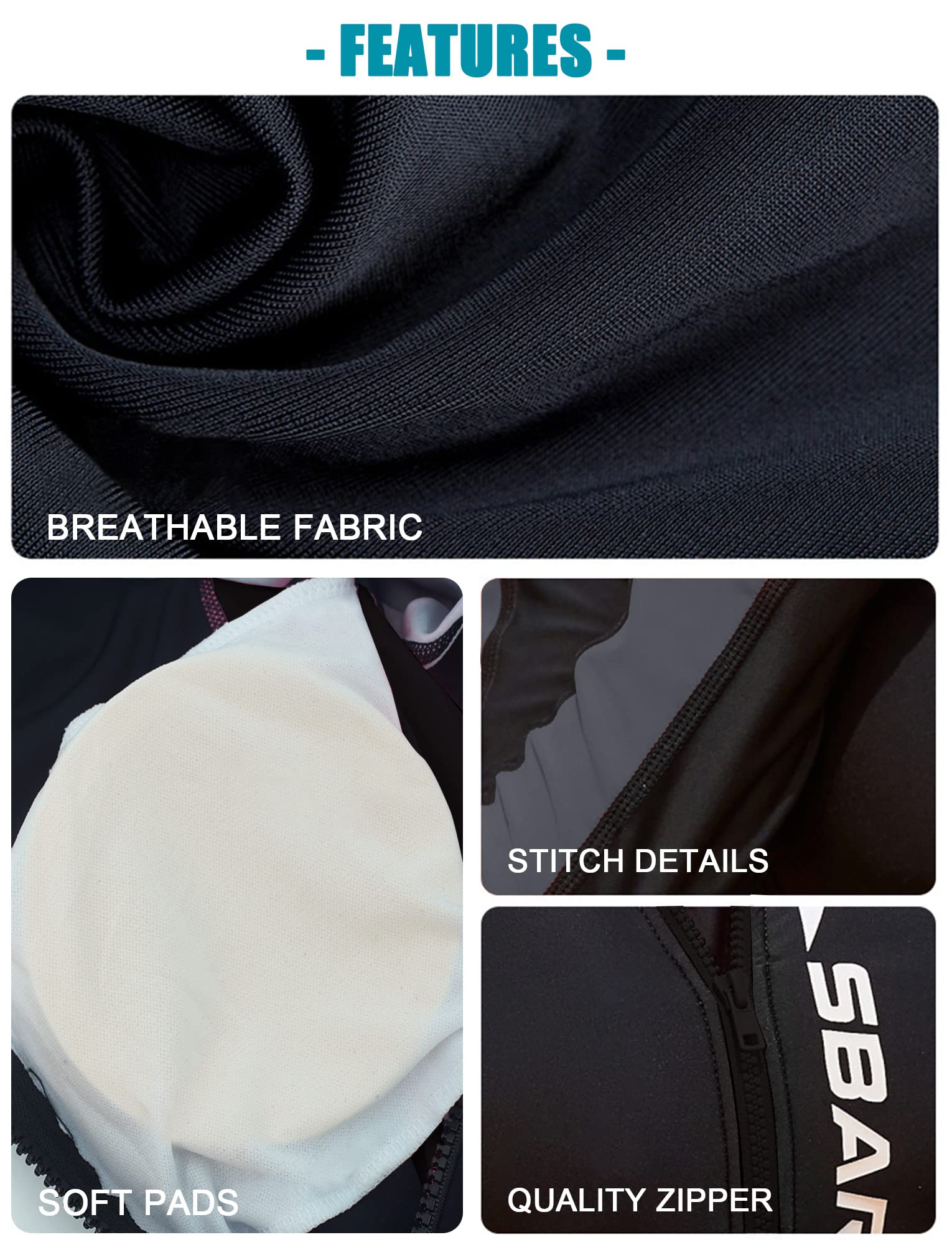 SEAUR Rash Guard - Traje de baño para mujer, protección UPF 50+, protección UV, corto, largo, con cremallera, ajuste ajustado, protección solar, natación, surf, tallas XS, S, M, L, XL, B02#