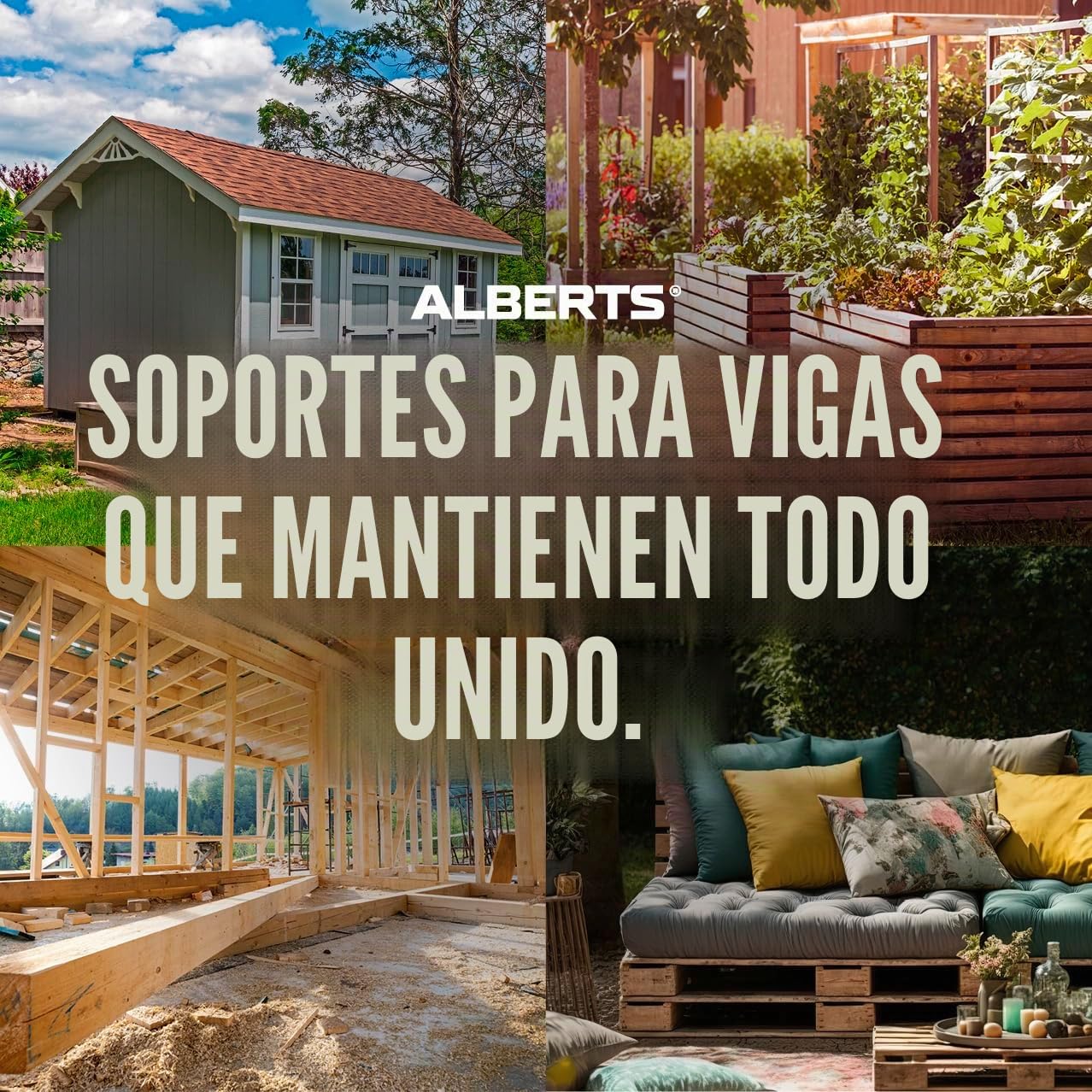 GAH-Alberts 331375 Zapata de viga tipo A - sendzimir galvanizado, 60 x 100 mm / 6 piezas
