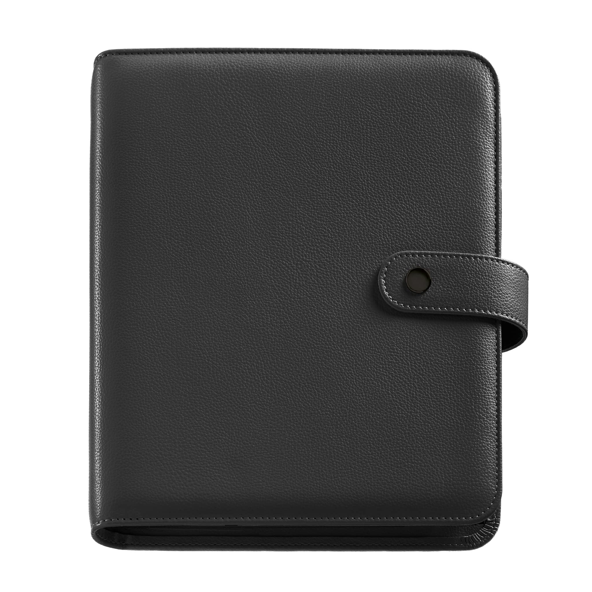 Miquelrius - Ring Planner 16 Months (September 2022 December 2023) - Day by Page - Plus Size 155 x 213mm (Approx A5) - Faux Leather Finish - Black - Catalan