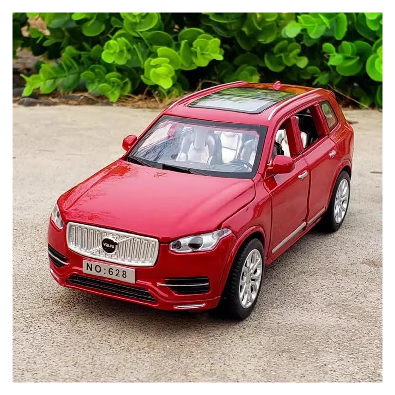 BMAONZ Scale Diecast Model 1 32 For Volvo XC90 SUV Diecast Model Toy Sound And Light Car Toy Collection Pre-Built Model Motor Vehicles(Red)