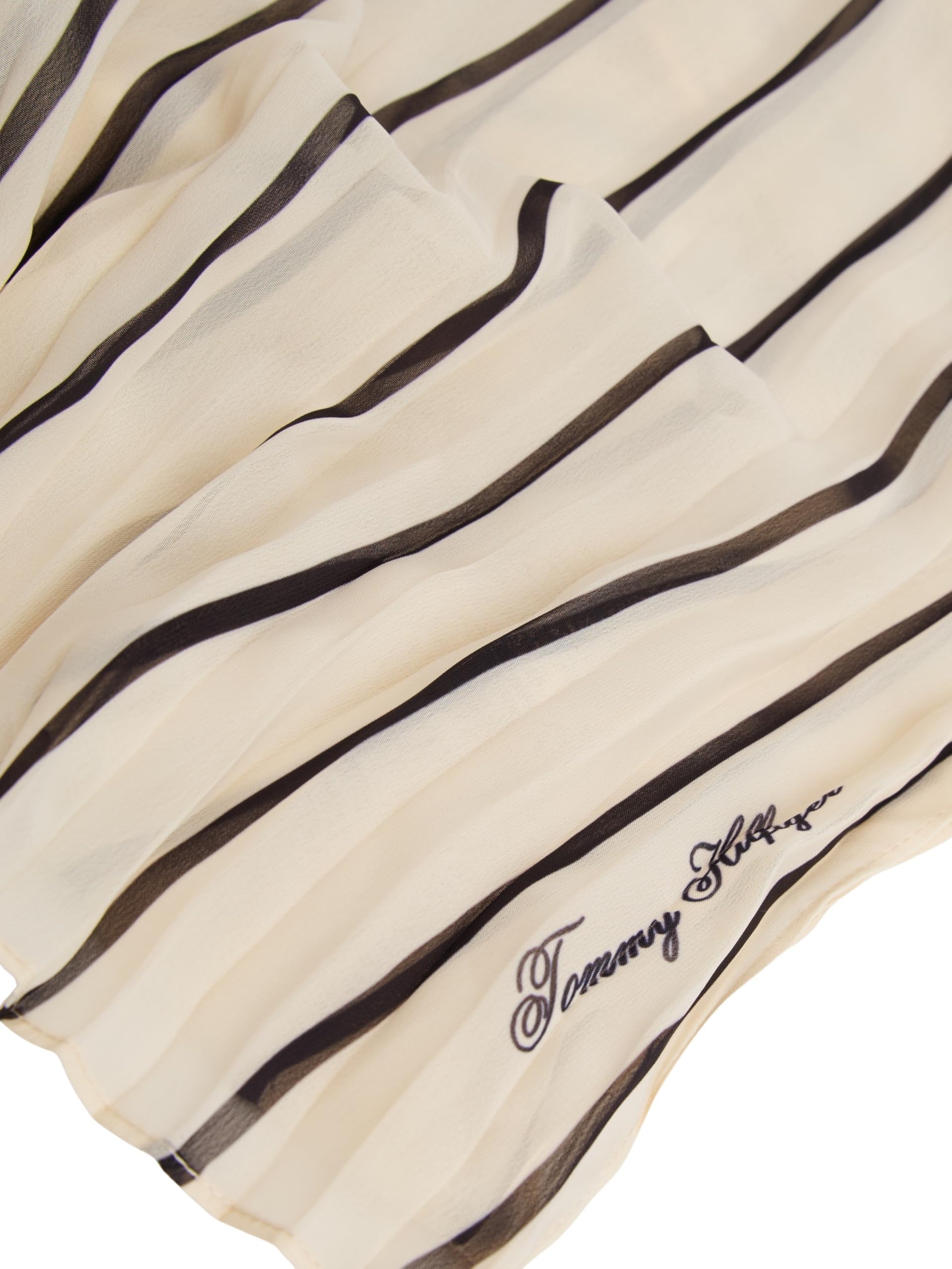 Tommy Hilfiger Tommy Script Chiffon Scarf Aw0aw18049 Bufanda ligera Mujer (Pack de 1)