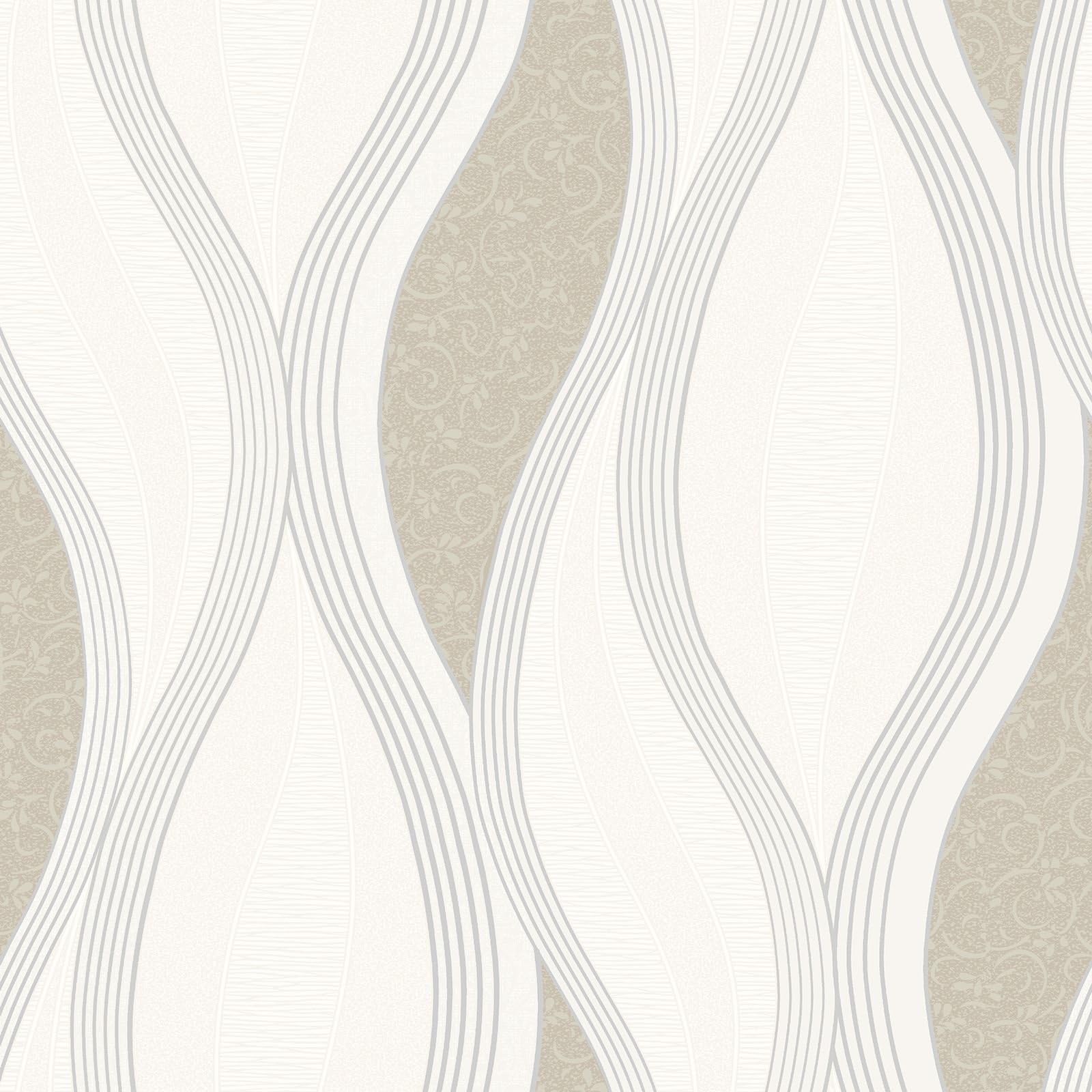 NEW LUXURY DIRECT WALLPAPERS WAVE EMBOSSED TEXTURED METALLIC 10M WALLPAPER (BLACK E62009)