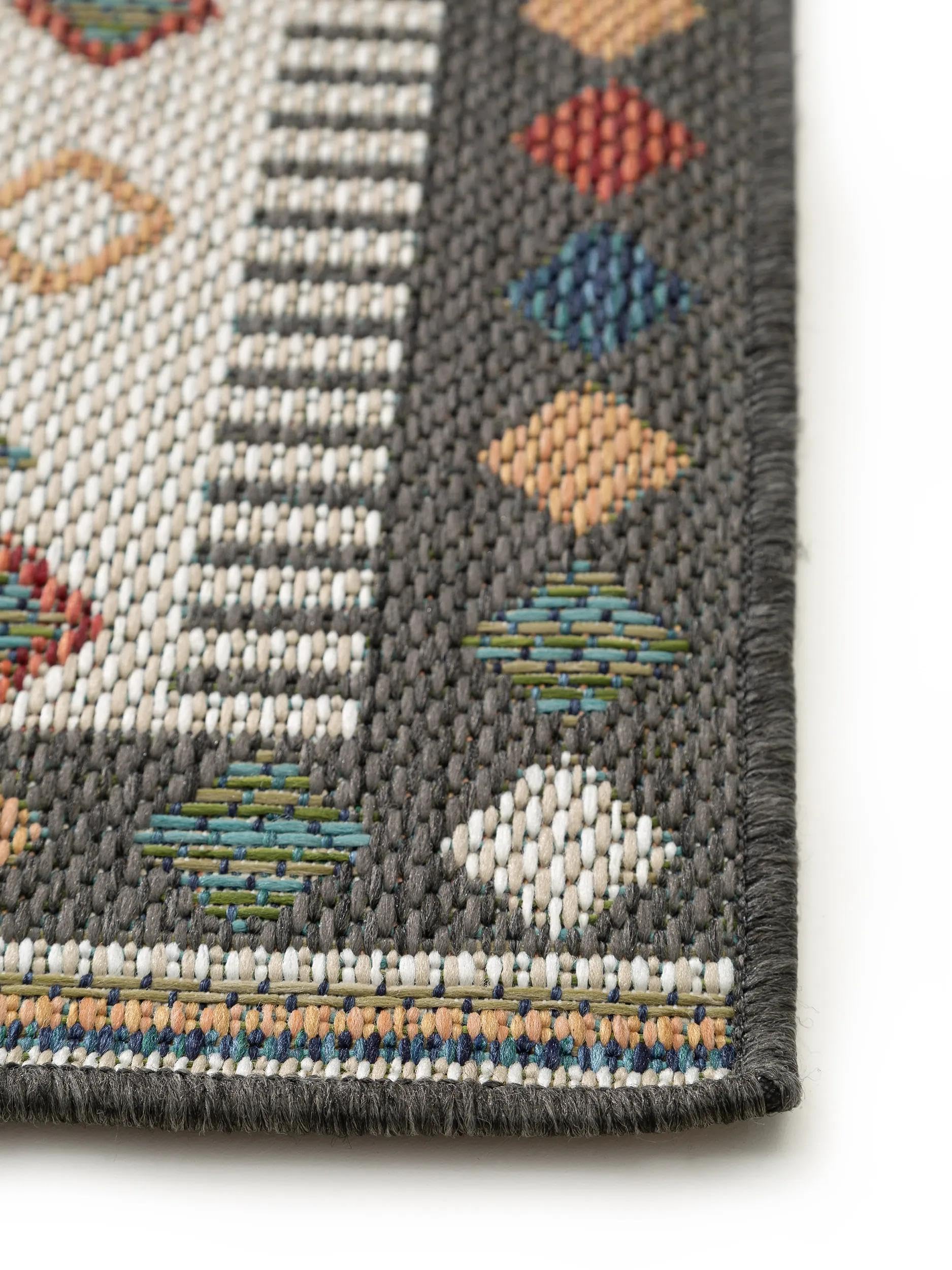 benuta Nest Tapis Mirena - Fibre synthétique - Convient à l'extérieur - Rectangulaire - Facile d'entretien - Pour salon, chambre à coucher, couloir, terrasse, balcon, multicolore - 120 x 170 cm