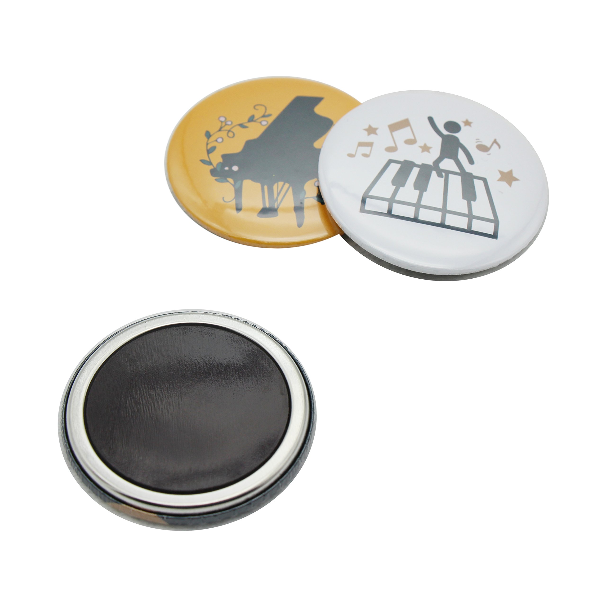 chibuttons 75 mm (3 pulg.) imán de goma Piezas Redondo (100sets) sistema métrico