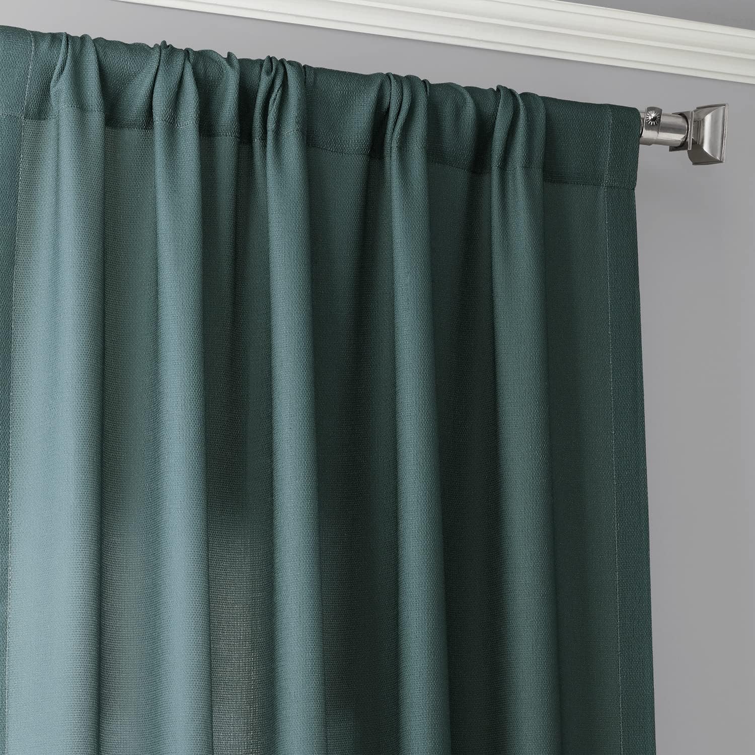 HPD Half Price Drapes Faux Linen Sheer Curtains for Living Room, Bedroom 50 X 84, FELCH-OMB1701-84 (1 Panel) Ombre Aqua