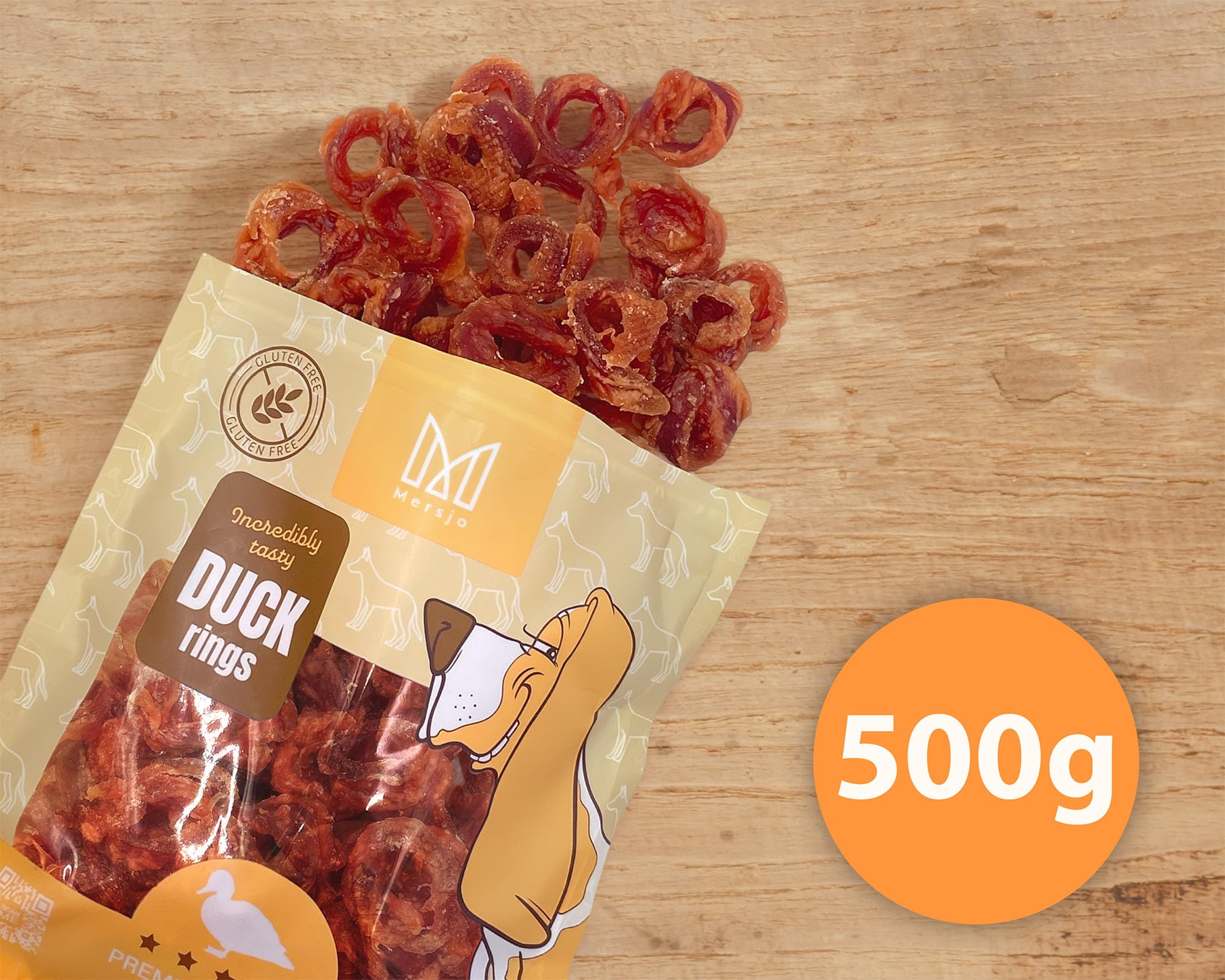 Golosinas para perros, 95% carne de pato, sin cereales, 2 x 500 g
