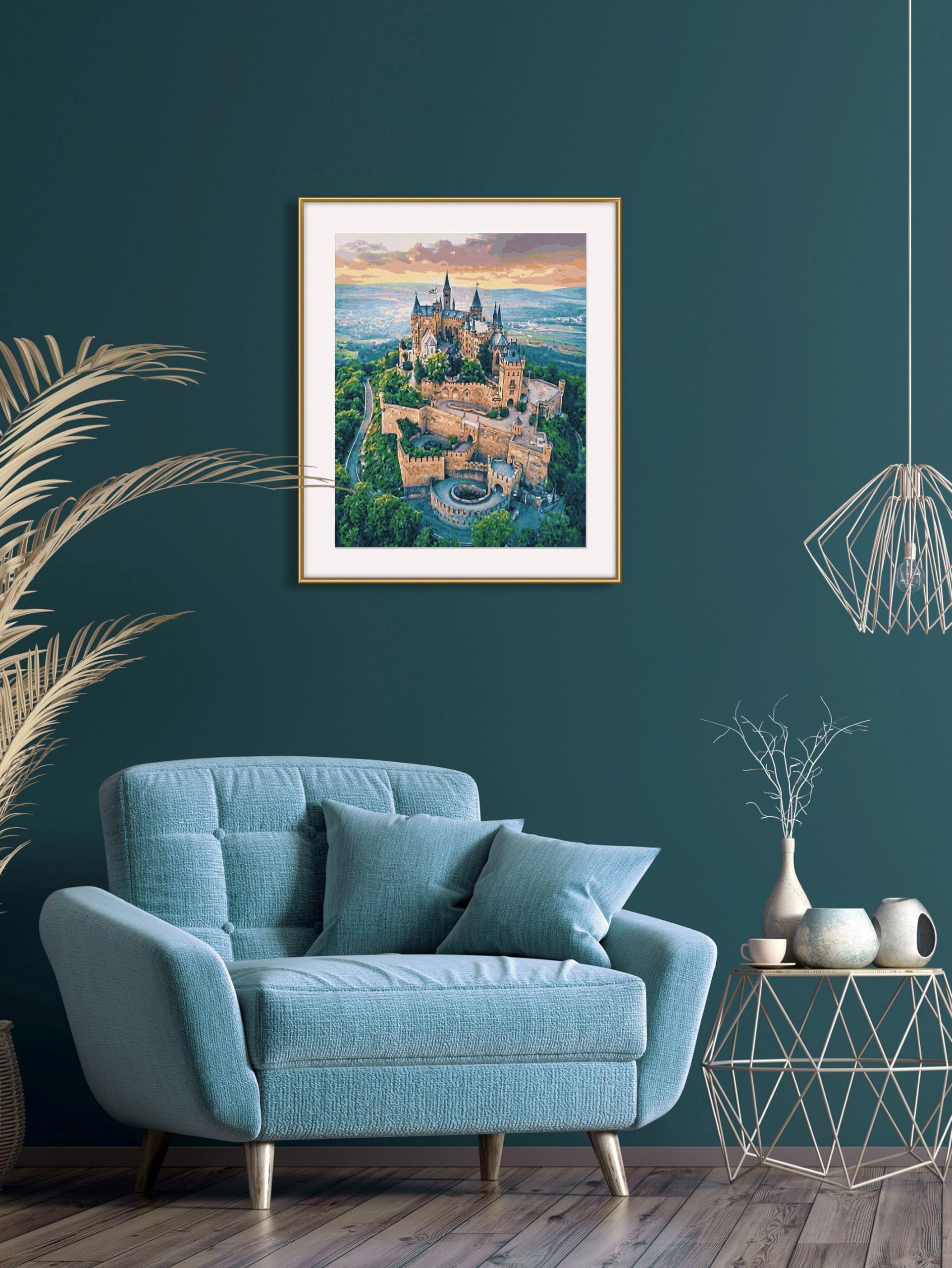 Schipper 609130882 - Dipingere con i Numeri, Burg Hohenzollern, Pittura per Adulti, pennelli e Colori acrilici, 40 x 50 cm