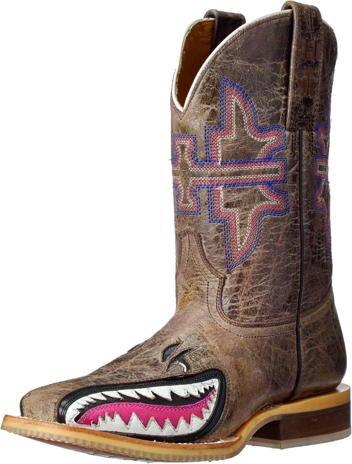Tin Haul Shoes Girls' I Don't BITE Western Boot, Pink, 3 Medium US Little Kid