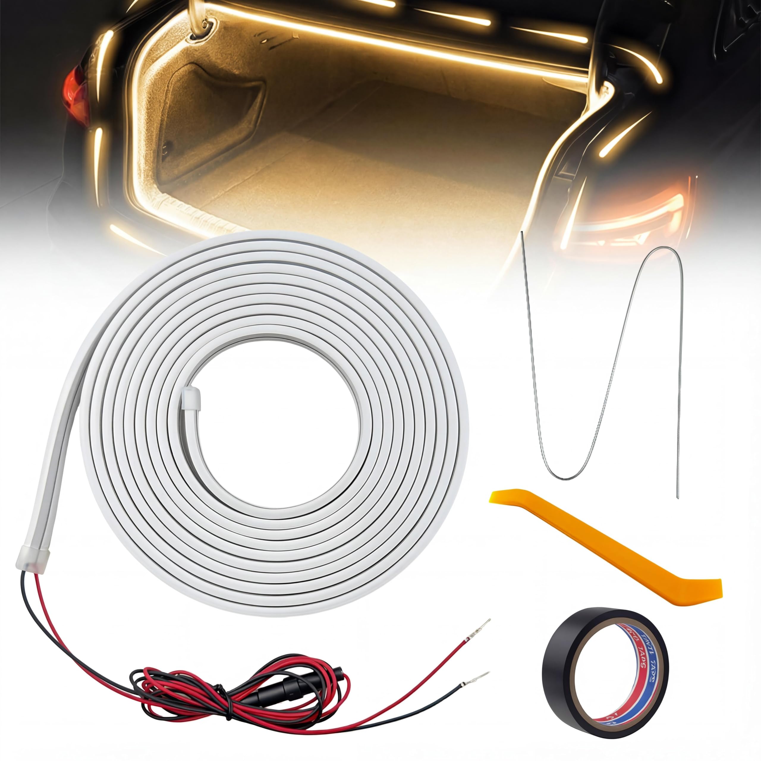 4M Kofferraum Lichtstreifen Dynamic Flowing Car Trunk Light