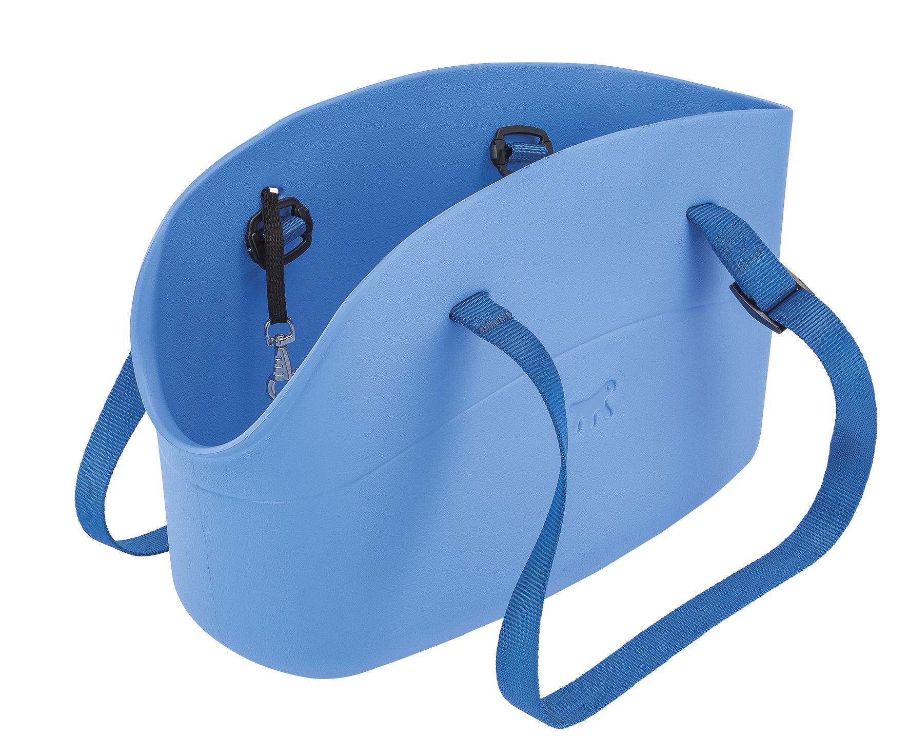 Ferplast Carrier bag for small dogs WITH-ME, EVA, Soft rubber plastic, washable, Adjustable handles, Safety belt included, 21.5 x 43.5 x h 27 cm Blue