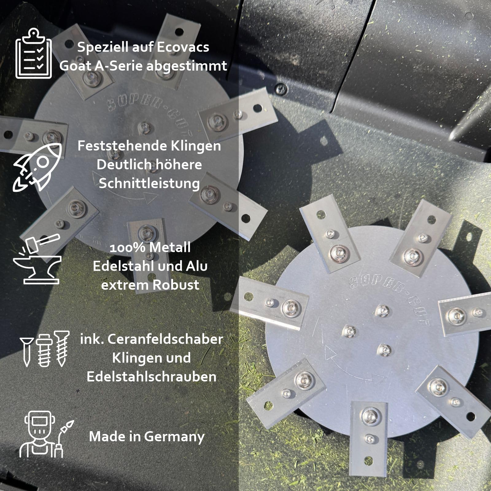 Messerscheibe Aus Metall Für Ecovacs Goat A1600 / A3000